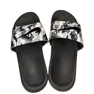 Nike Kawa Slide Print Camo Wolf Grey Size 7 Camouflage Sandals